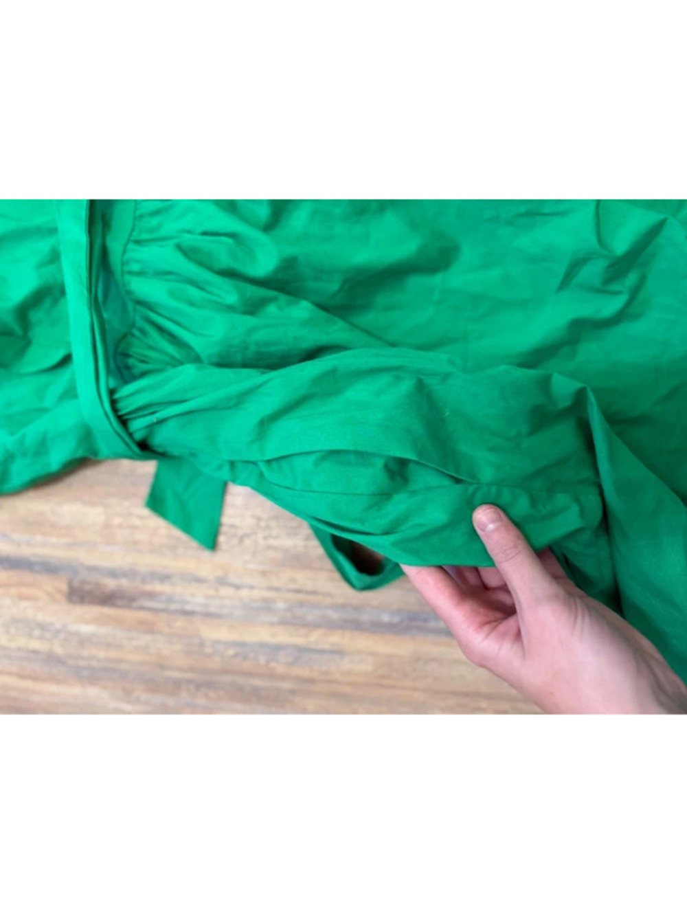 j crew one shoulder midi dress green size 8 with pockets - Picture 3 of 4